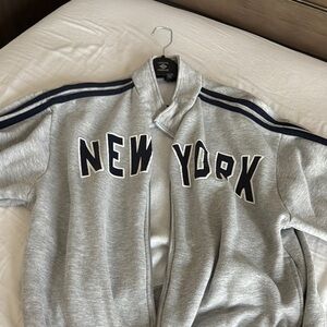 Gray New York Zip-Up Jacket